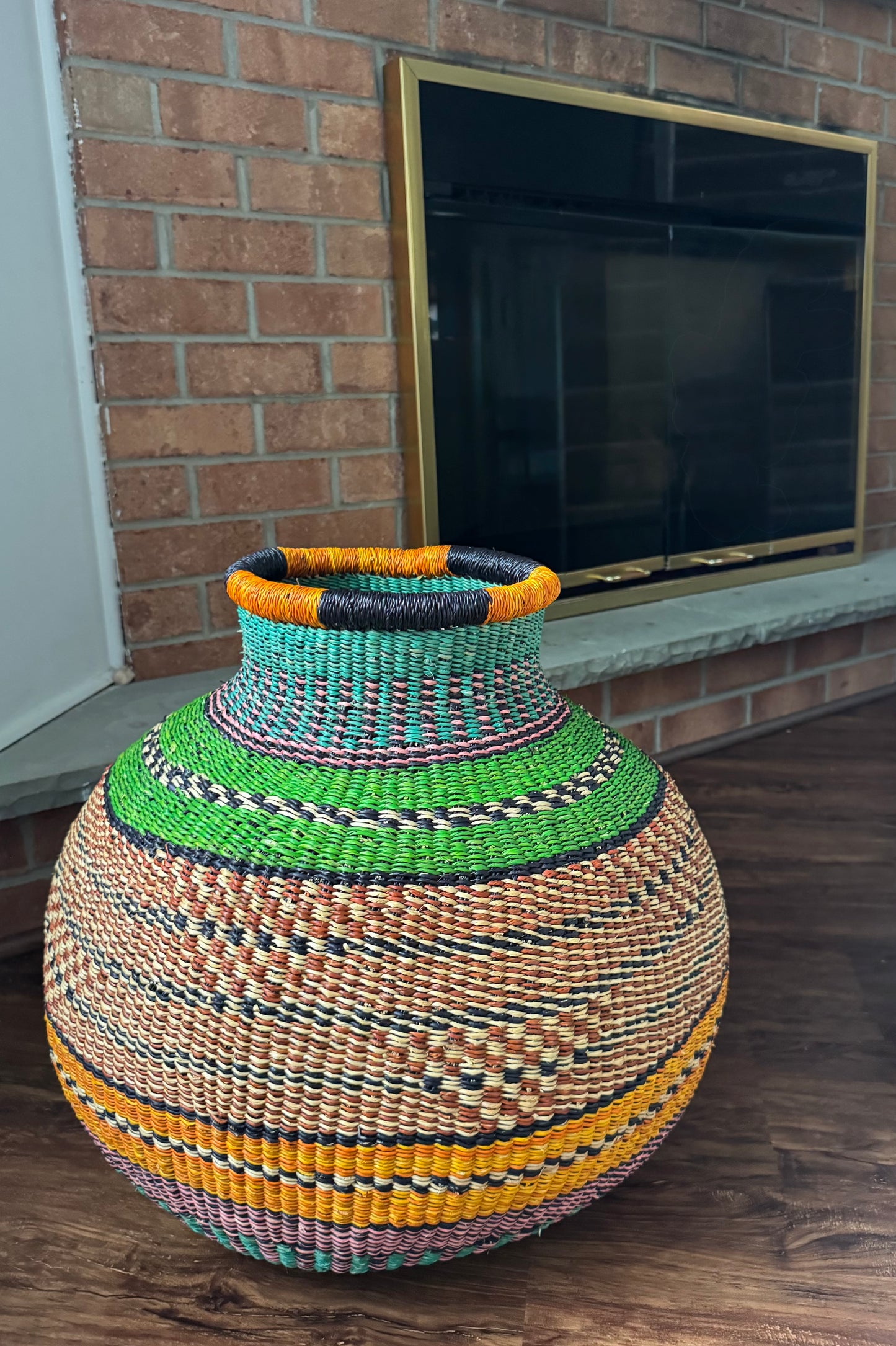 Jemima 10 Cows Décor Basket – Green & Orange

The Baba Tree Collection
A Curated Artisan Reserve by Akua’s Corner