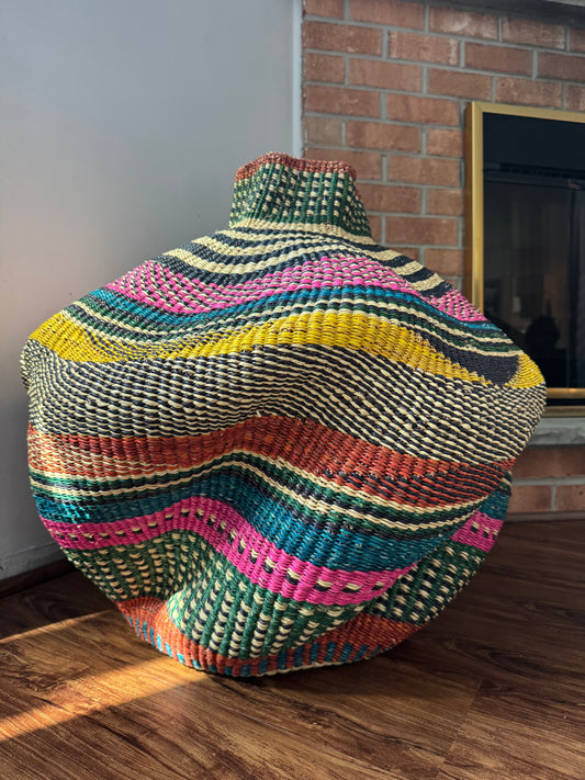 Wavy Art Basket - Multicolor