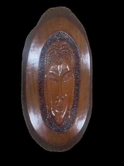 Handcrafted Solid Walnut Wood Wall Sculpture