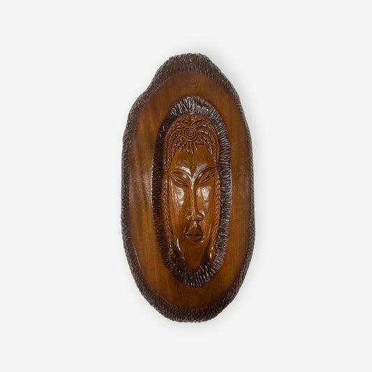 Handcrafted Solid Walnut Wood Wall Sculpture
